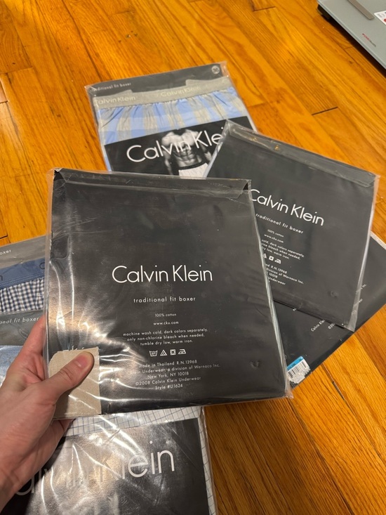 Vtg Lot Of 6 Calvin Klein Traditional Fit Boxer Shorts Cotton Size 36 90's NOS - Picture 12 of 13